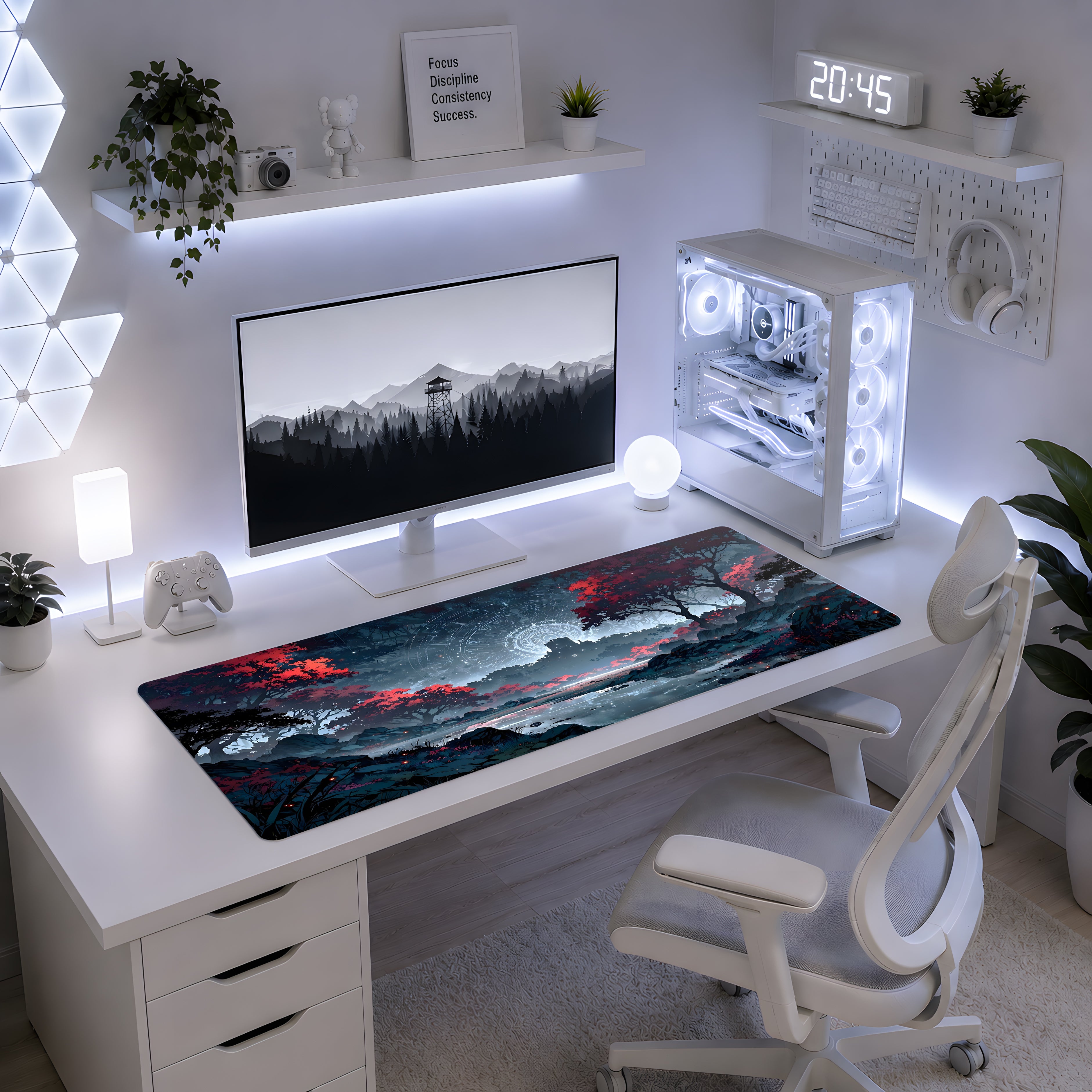 Mystic Crimson Forest Mousepad