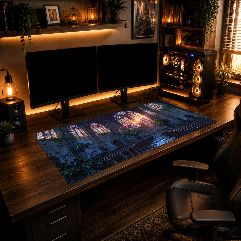 Stained Glass Cathedral Mousepad