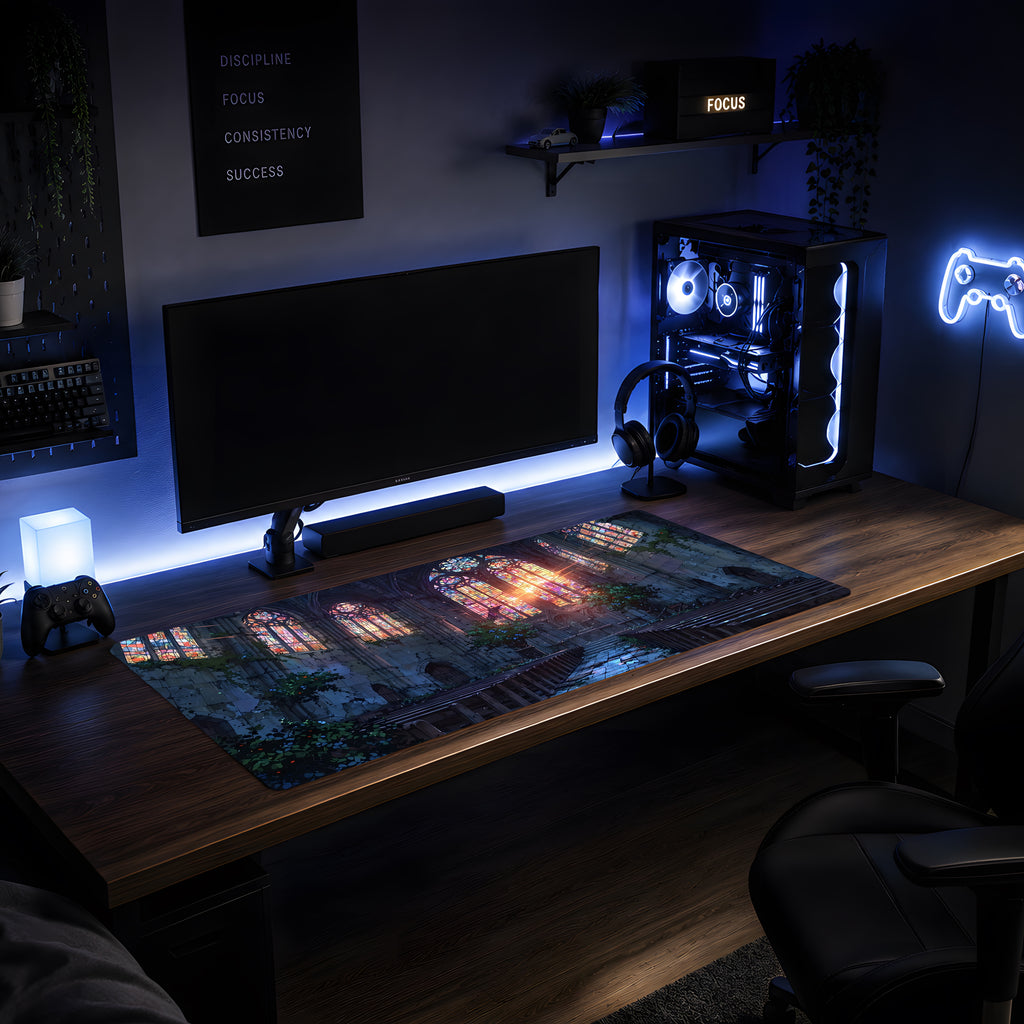 Stained Glass Cathedral Mousepad