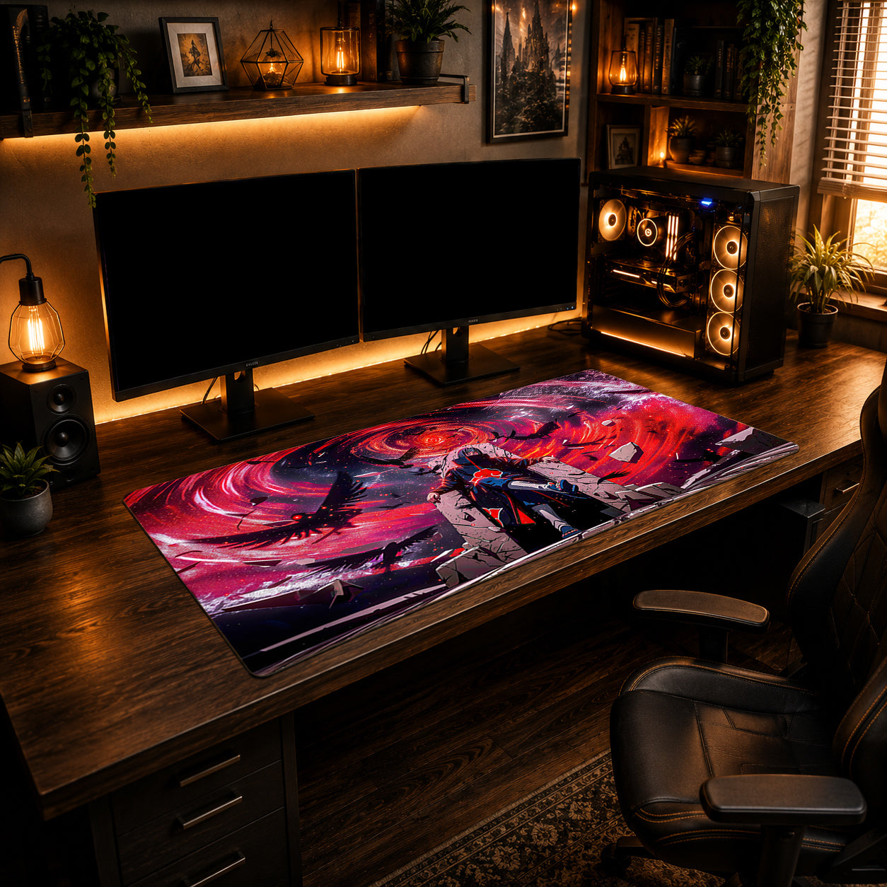 Crimson Vortex Anime Mousepad