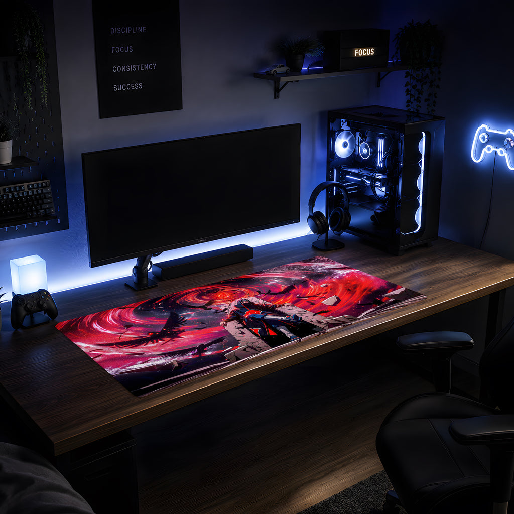 Crimson Vortex Anime Mousepad