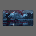Moonlit Samurai Lake Mousepad