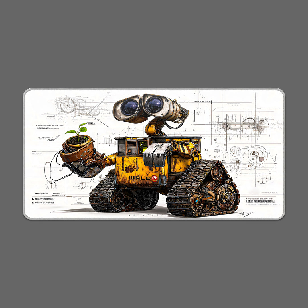 Plant Keeper Wall-E Blueprint Mousepad