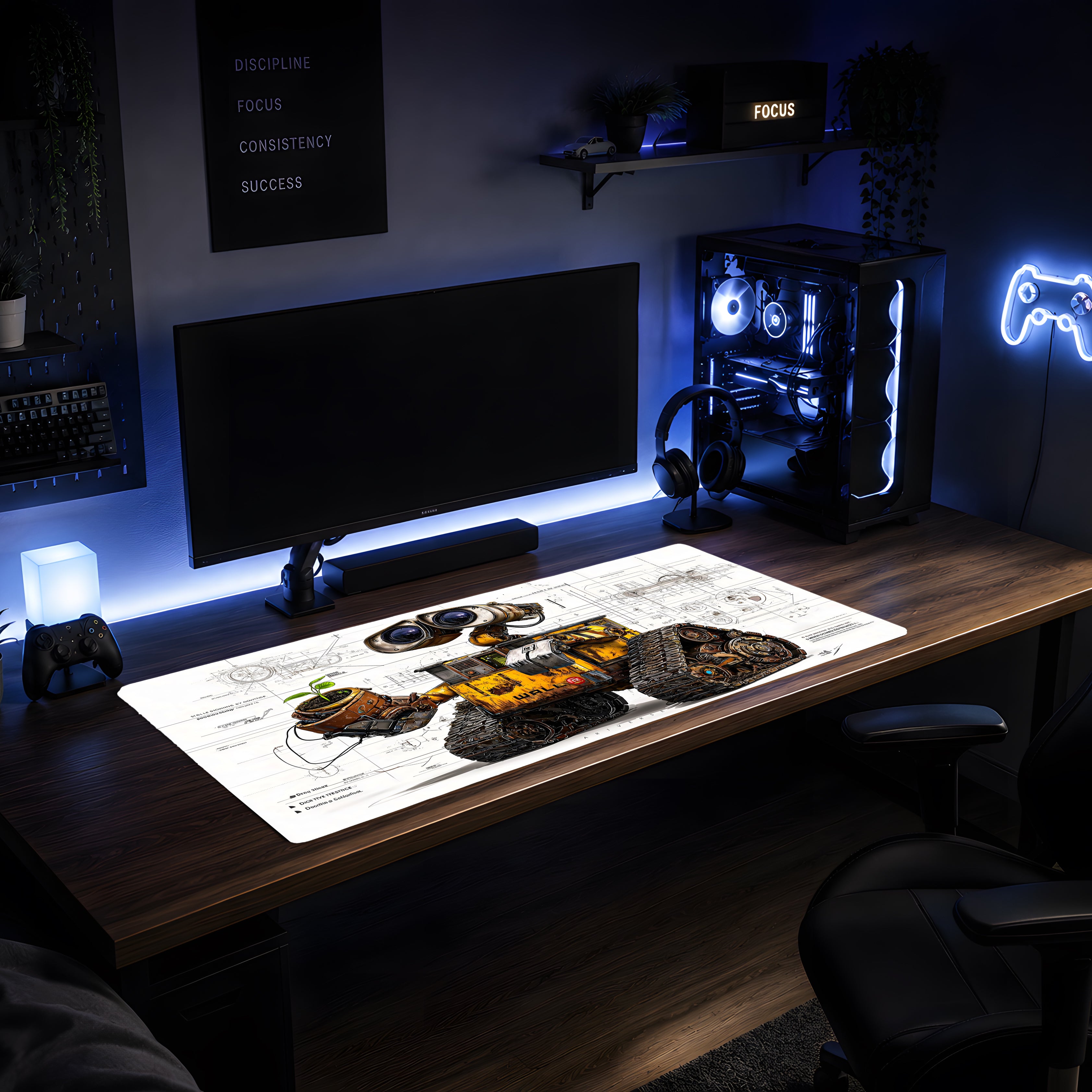 Plant Keeper Wall-E Blueprint Mousepad