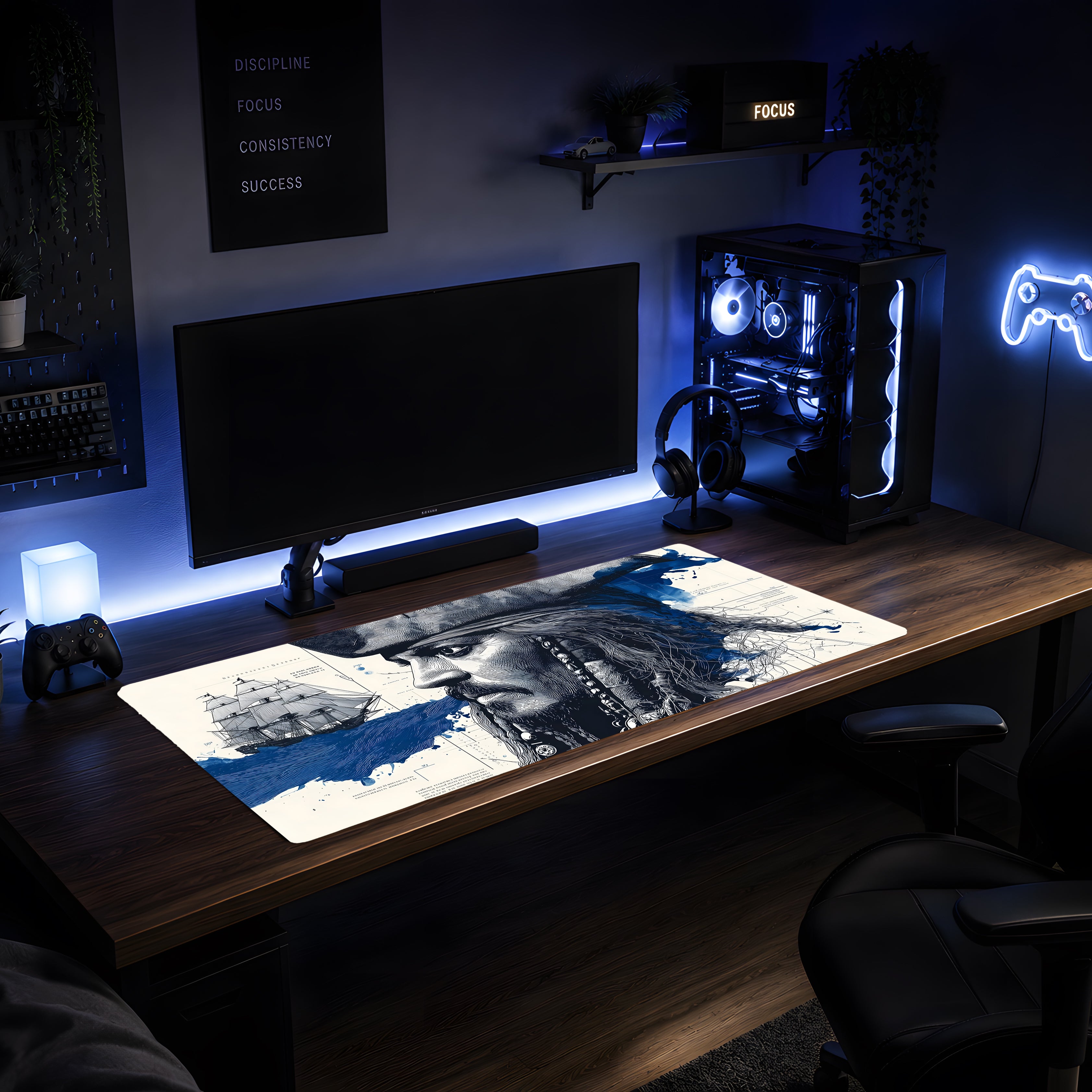 Captain's Blueprint Jack Sparrow Mousepad