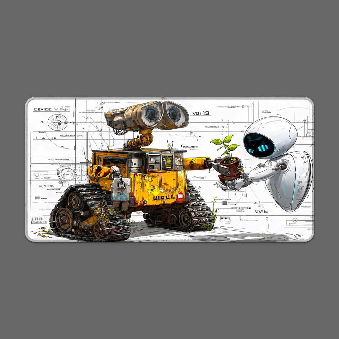 Wall-E & Eve Future Blueprint Mousepad
