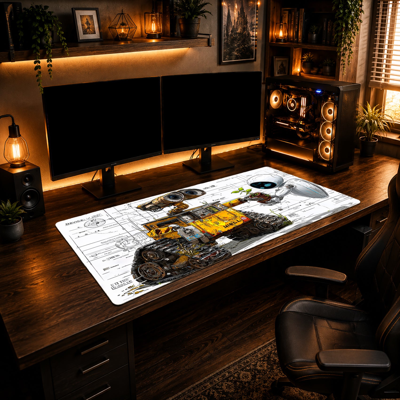 Wall-E & Eve Future Blueprint Mousepad