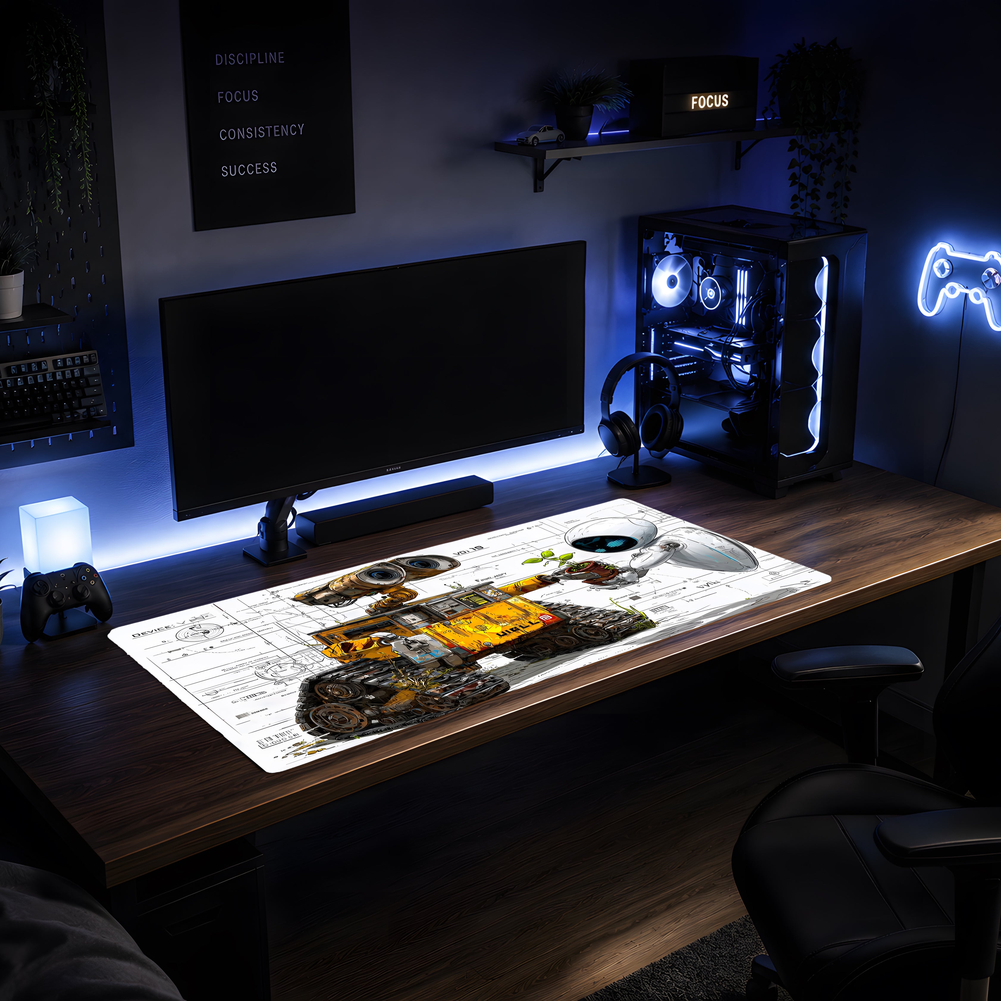 Wall-E & Eve Future Blueprint Mousepad