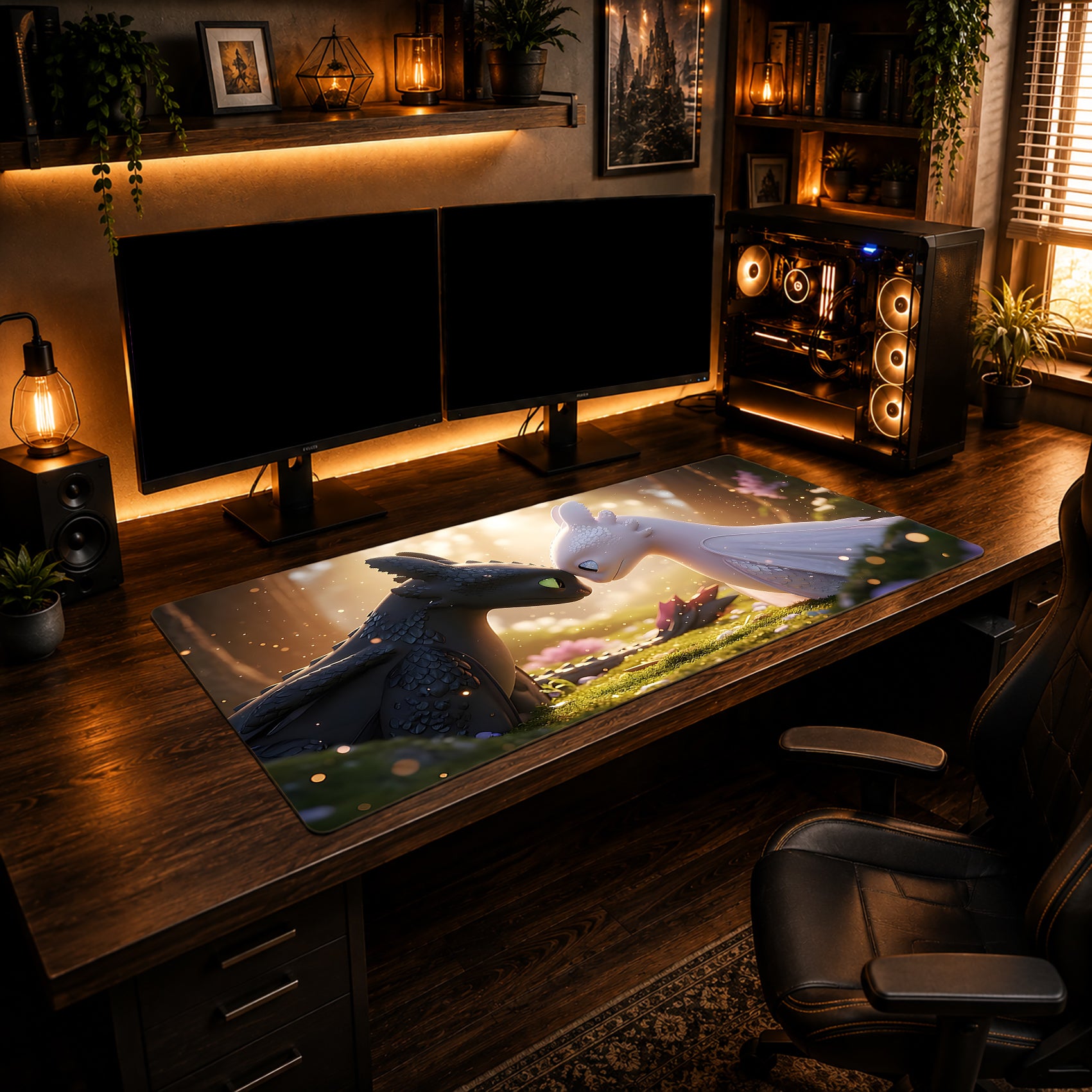 Moonlight Bonds Night Fury Mousepad