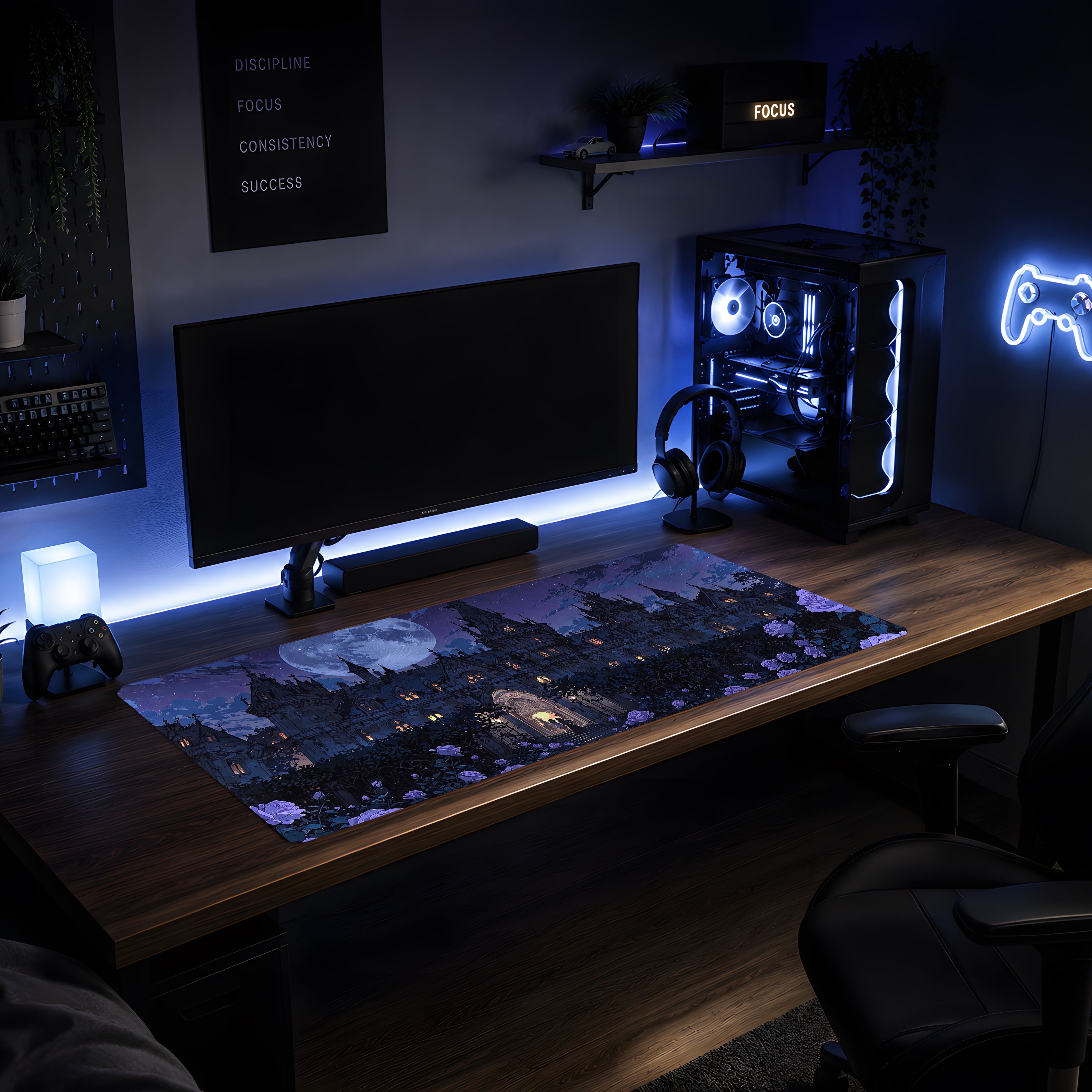 Moonlight Gothic Castle Mousepad