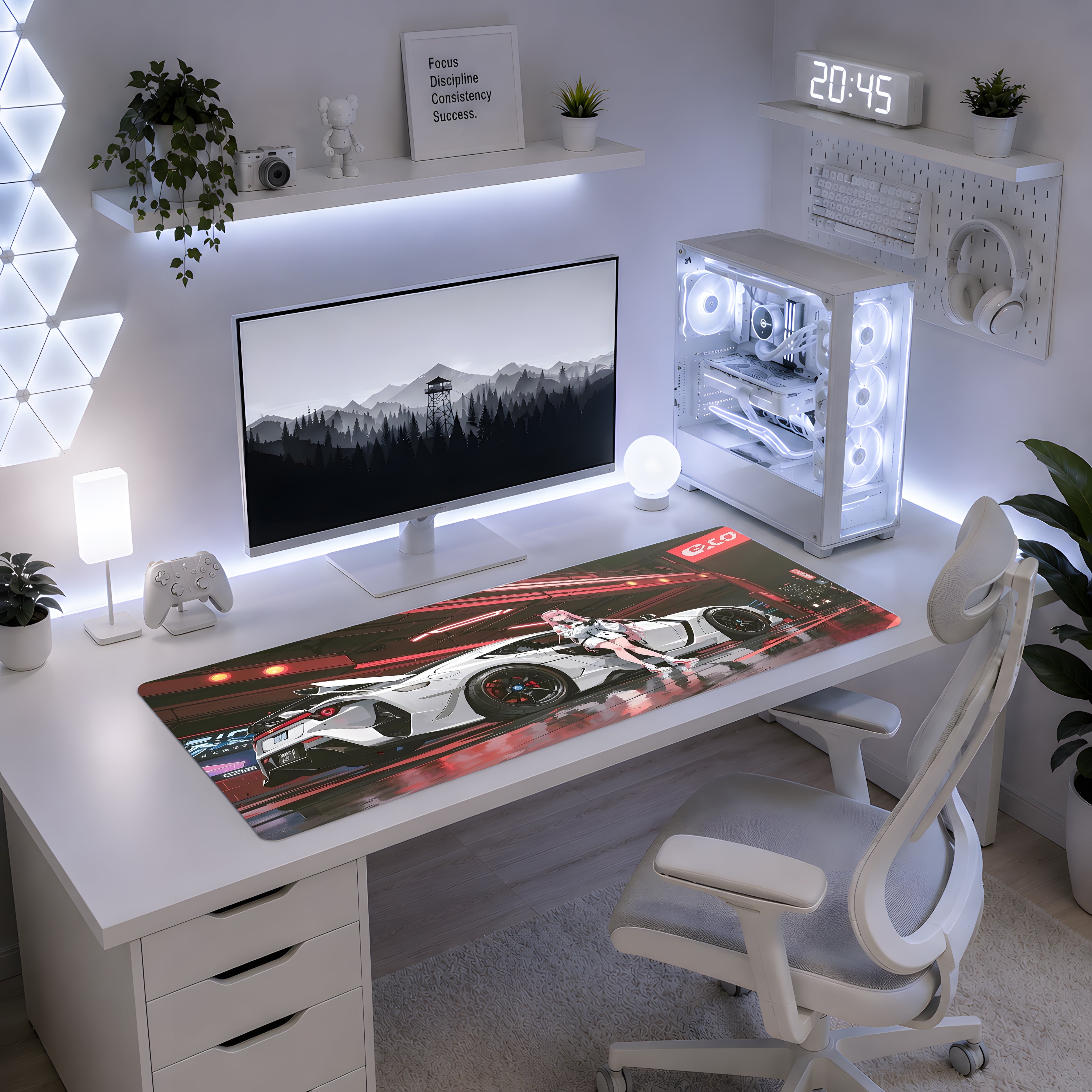 Neon Drift Garage Mousepad