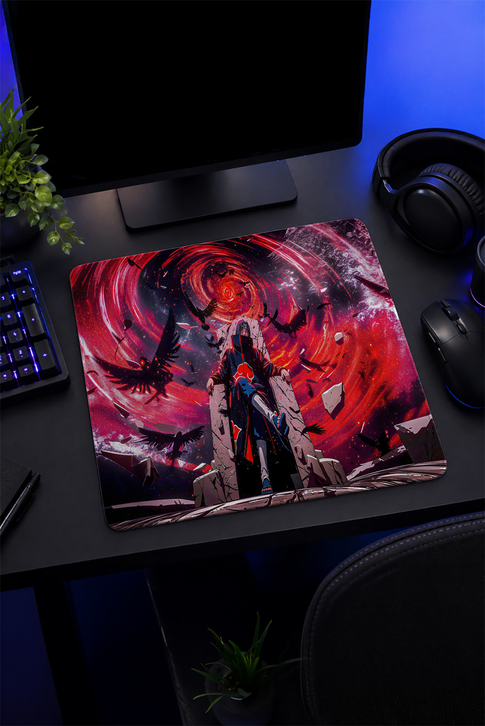 Crimson Vortex Anime Mousepad
