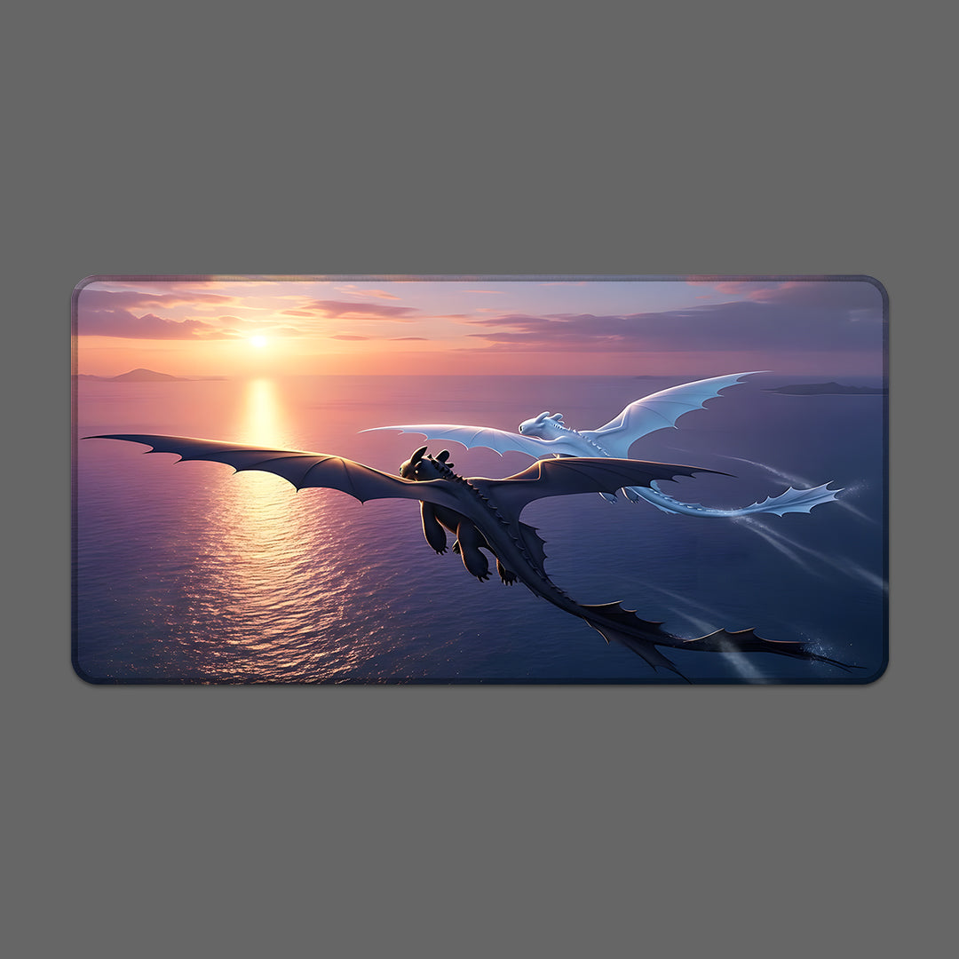 Toothless & Light Fury Gün Batımı Mousepad