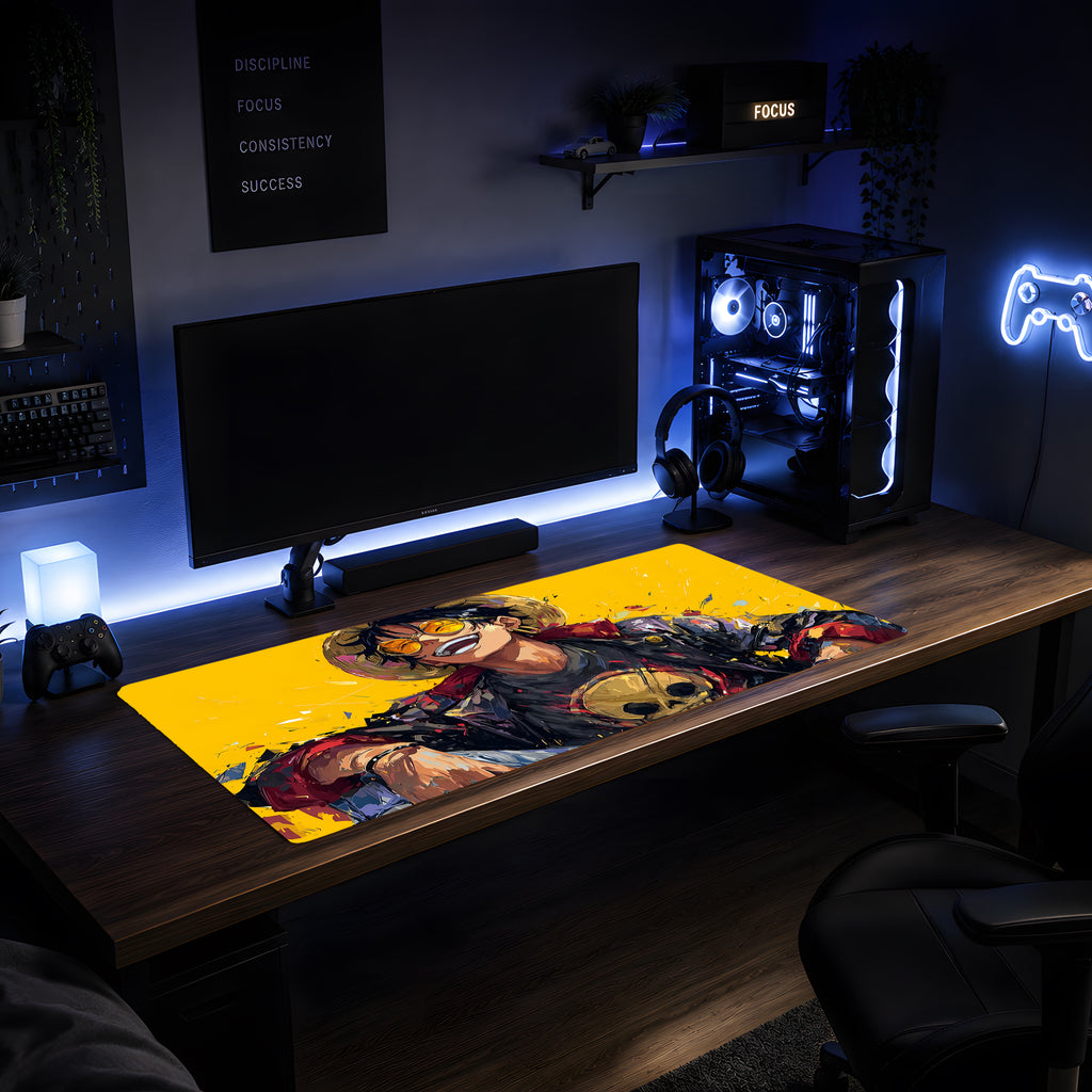 One Piece Luffy Hasır Şapka Mousepad