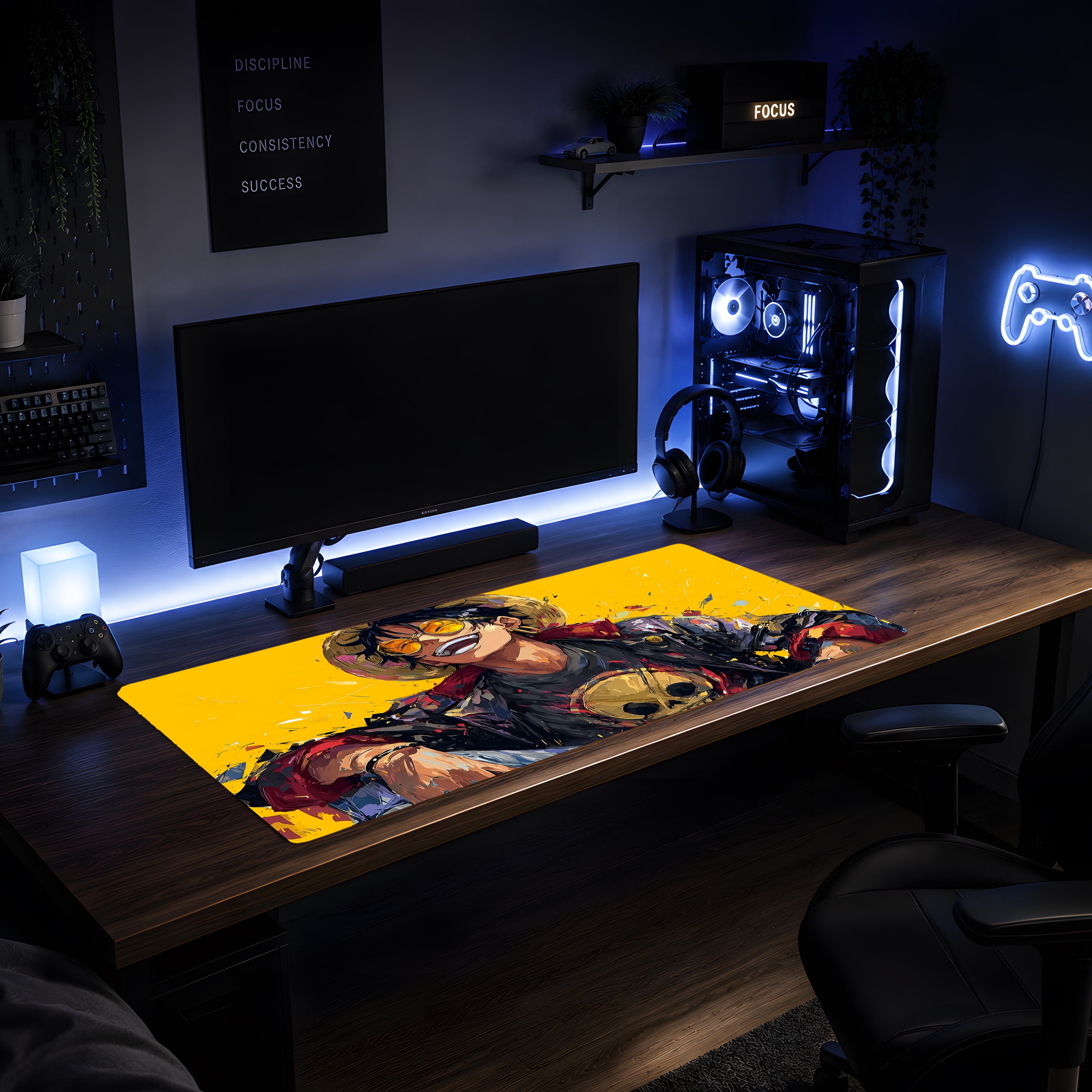 One Piece Luffy Hasır Şapka Mousepad