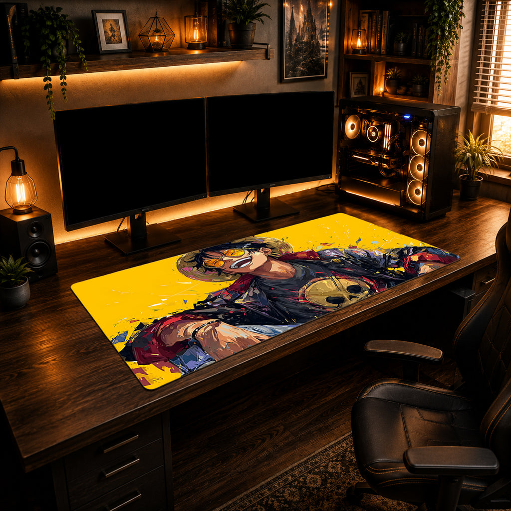 One Piece Luffy Hasır Şapka Mousepad