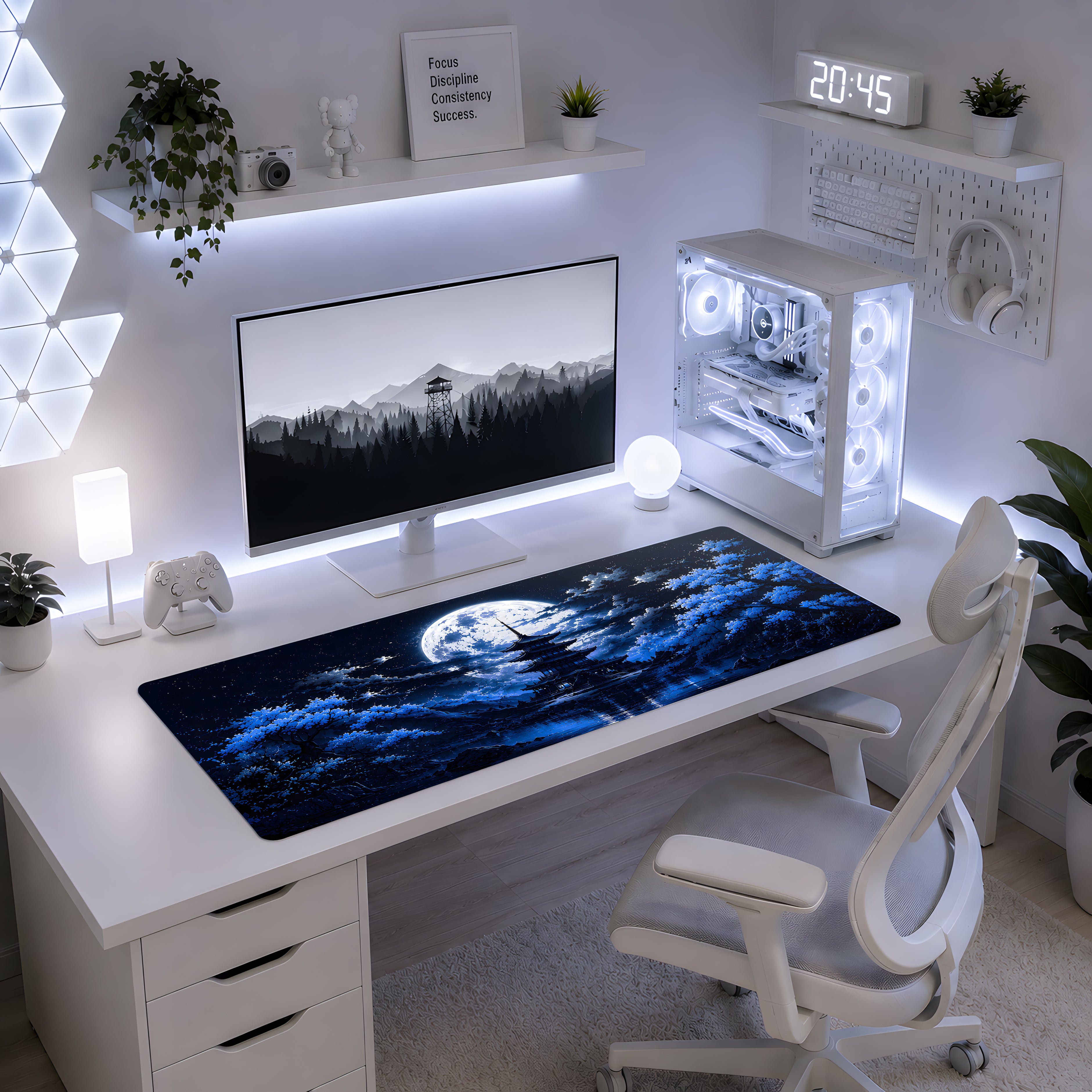 Midnight Sakura Pagoda Mousepad